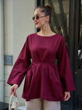 Pinnella Maroon Pinched Shirt