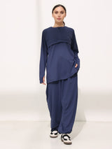 Onyx Blue Active Zipper Flap Shirt