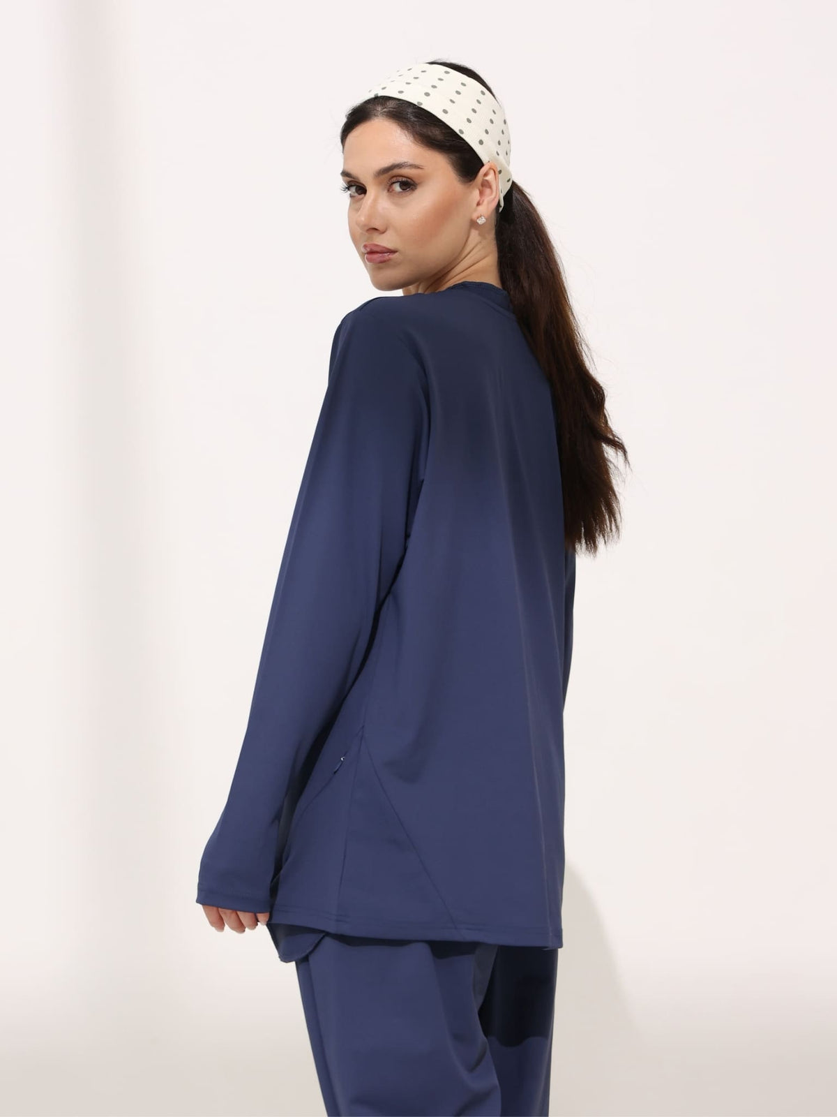 Onyx Blue Active Zipper Flap Shirt