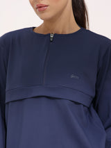 Onyx Blue Active Zipper Flap Shirt
