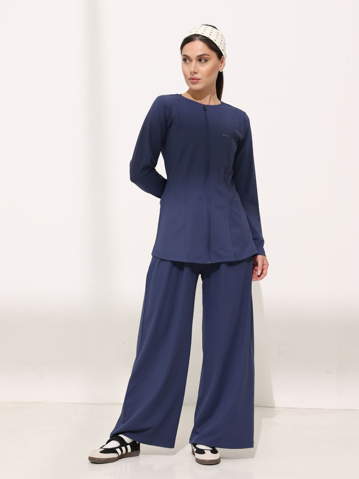 Zhen Blue Active Zipper Jacket