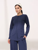 Zhen Blue Active Zipper Jacket