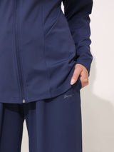 Zhen Blue Active Zipper Jacket