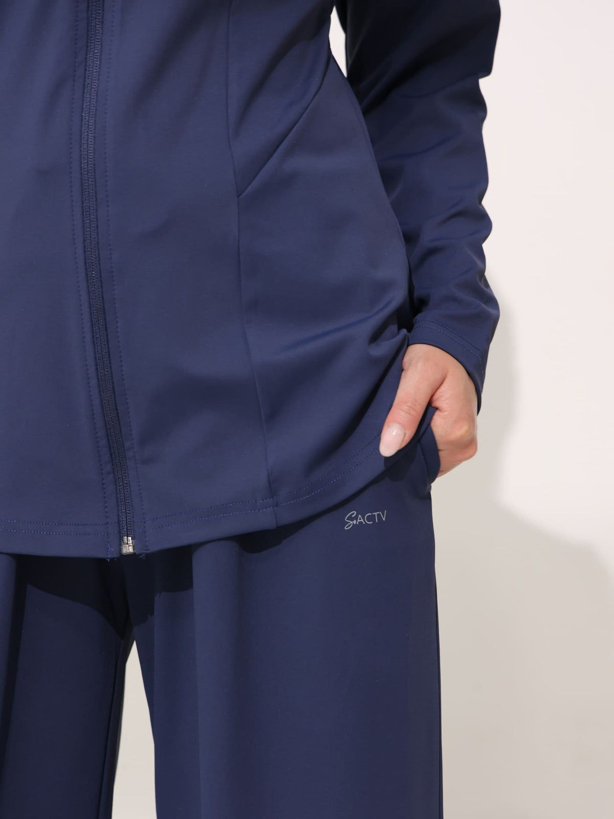Zhen Blue Active Zipper Jacket