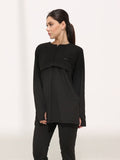 Onyx Black Active Zipper Flap Shirt
