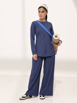 Zhen Blue Active Zipper Jacket