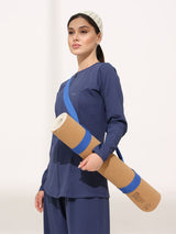 Zhen Blue Active Zipper Jacket