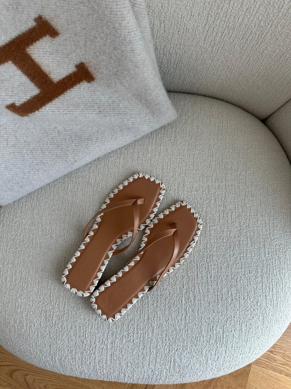 Stitched Brown Sandal