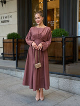 Neron Dusty Rose Pleated Dress