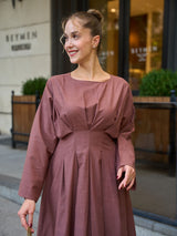 Neron Dusty Rose Pleated Dress