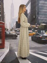 Lisa Plaid Fish Panel Long Dress