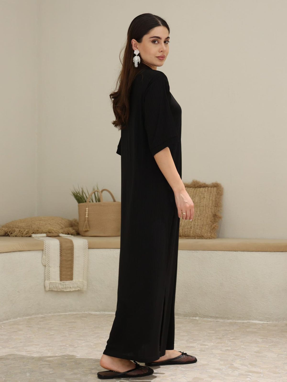 Zienna Black Shirt Dress