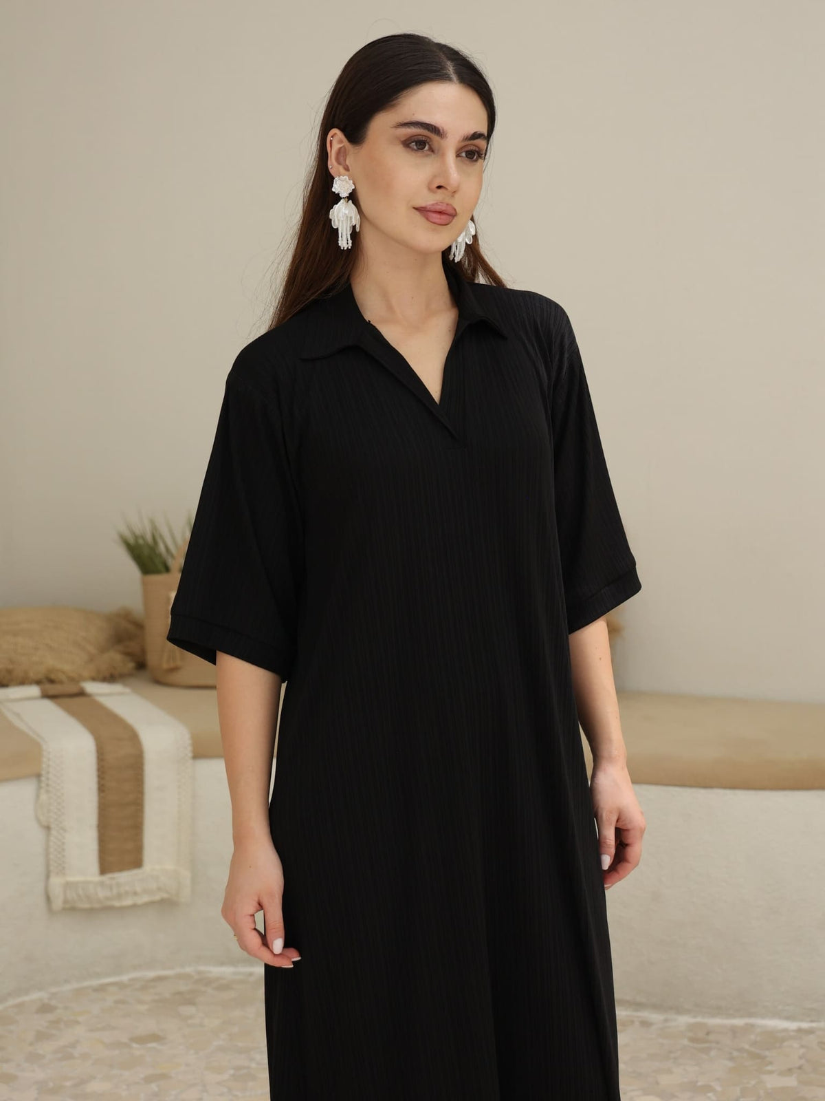 Zienna Black Shirt Dress