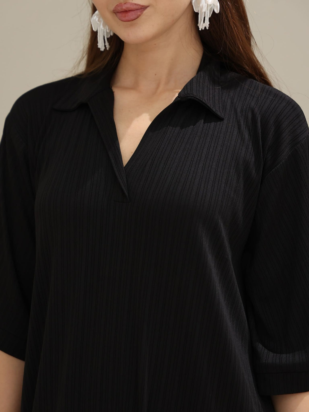 Zienna Black Shirt Dress