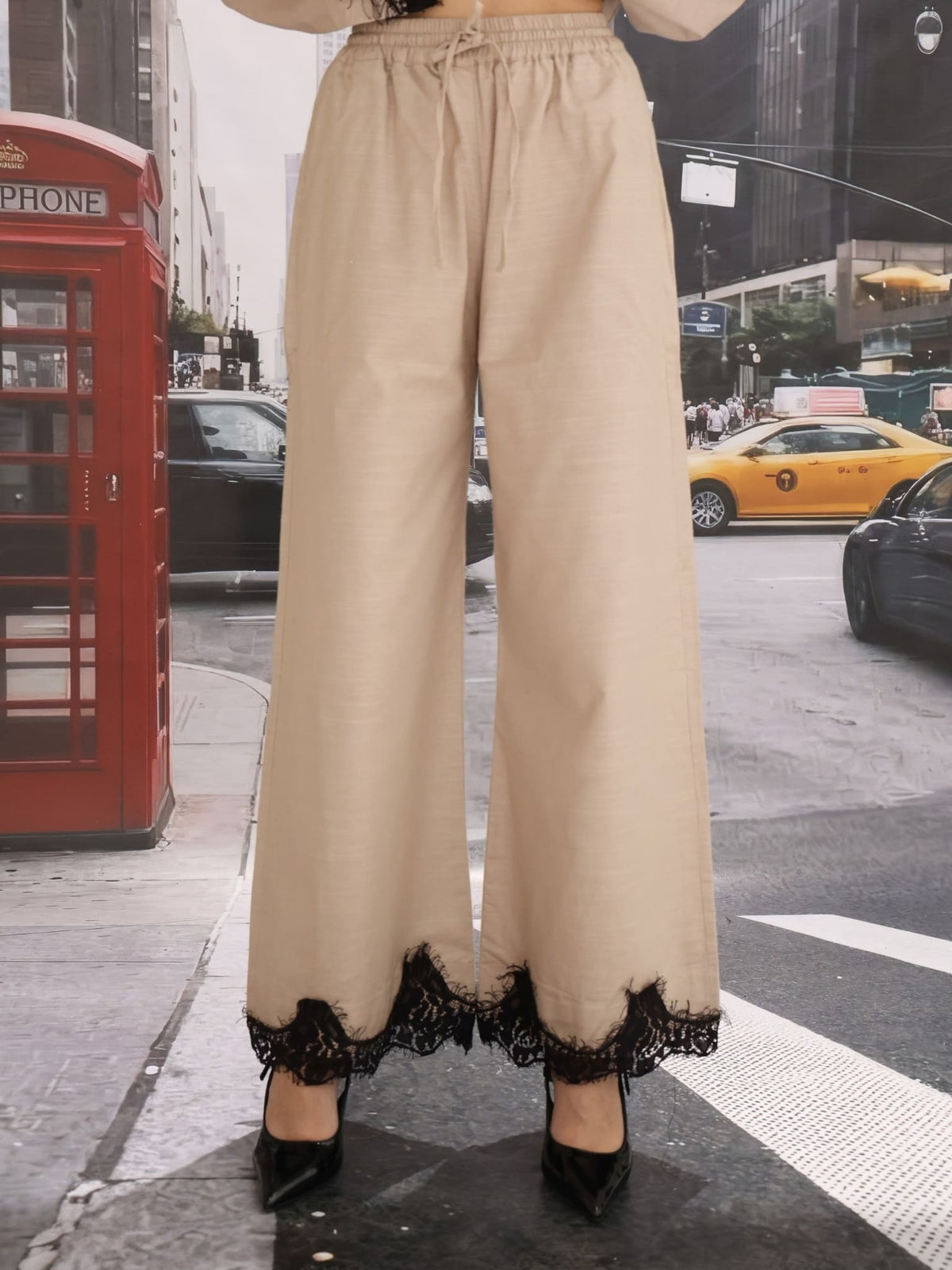 Beulah Contrast Lace Pants