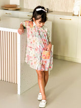 Mini Corsage Floral Pocket Dress