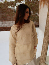 Rochelle Thread Embroidery Asymmetric Shirt