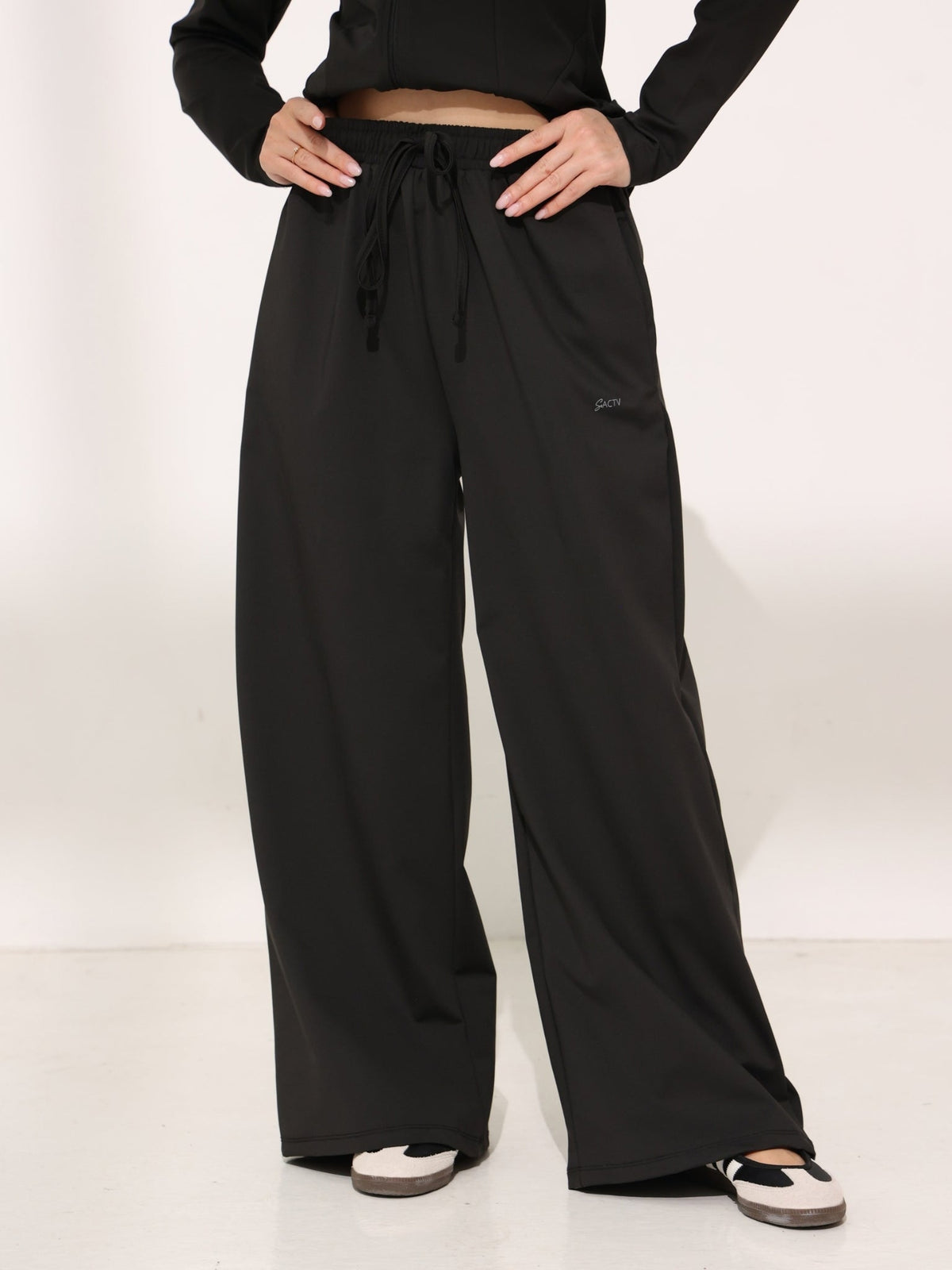 Arlo Black Active Wide Leg Pants