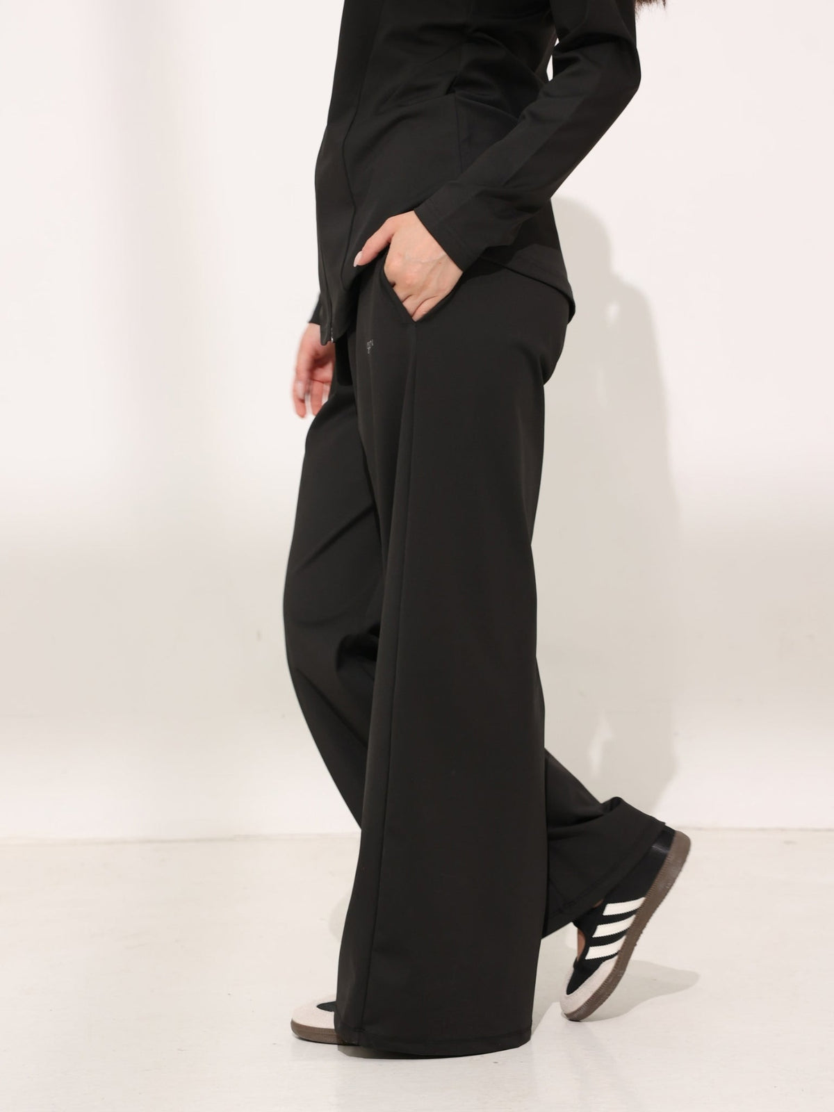 Arlo Black Active Wide Leg Pants