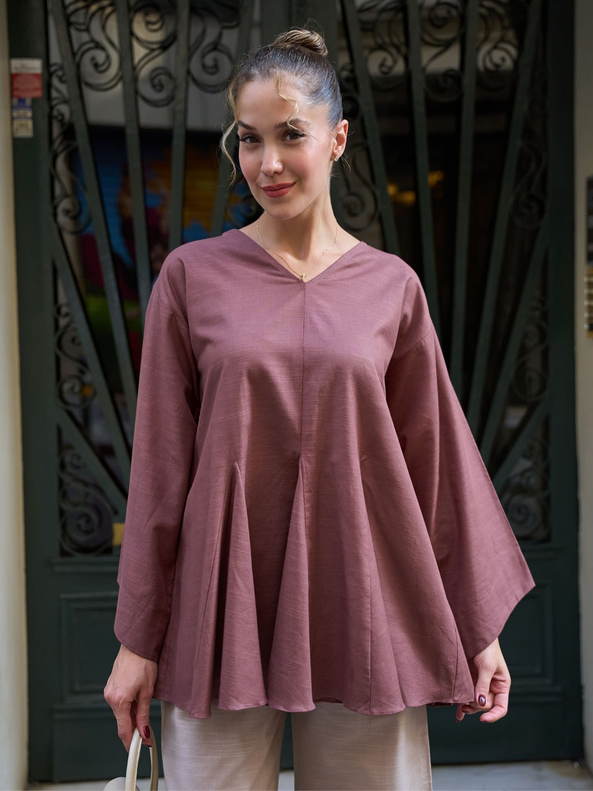 Carlsy Dusty Rose Gore Shirt
