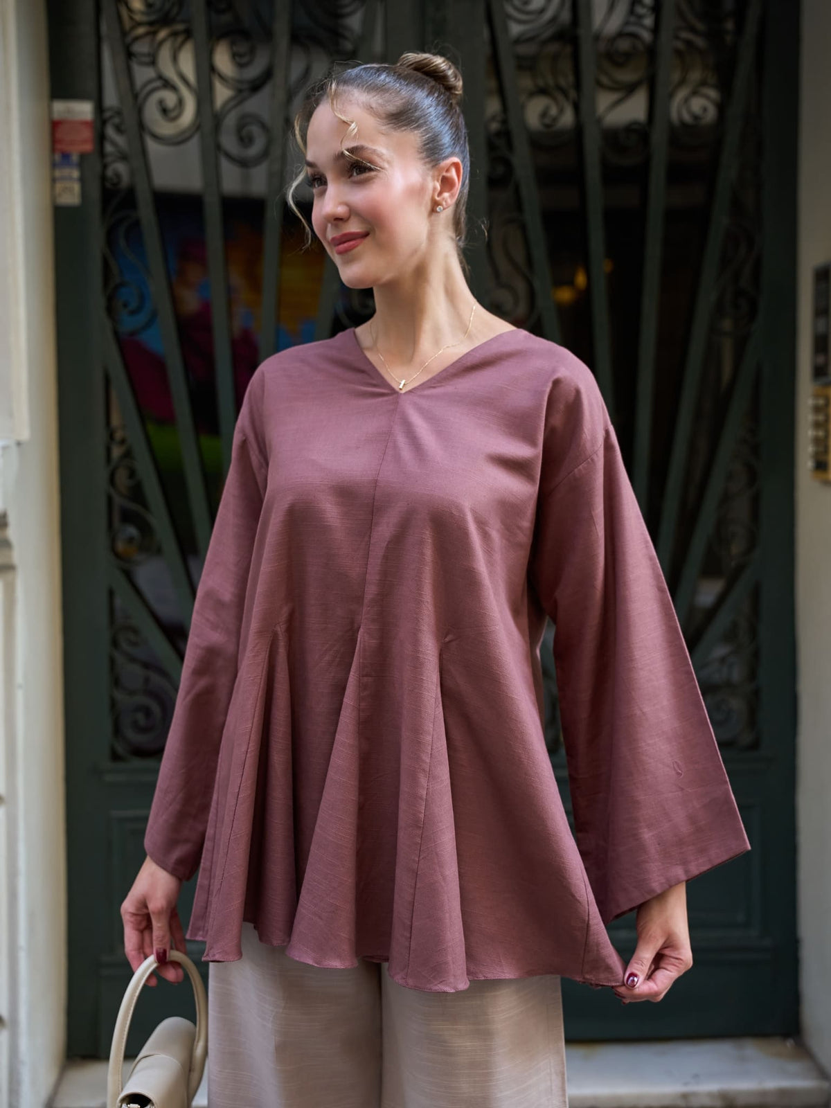 Carlsy Dusty Rose Gore Shirt