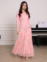 May Mesh Panel Long Dress