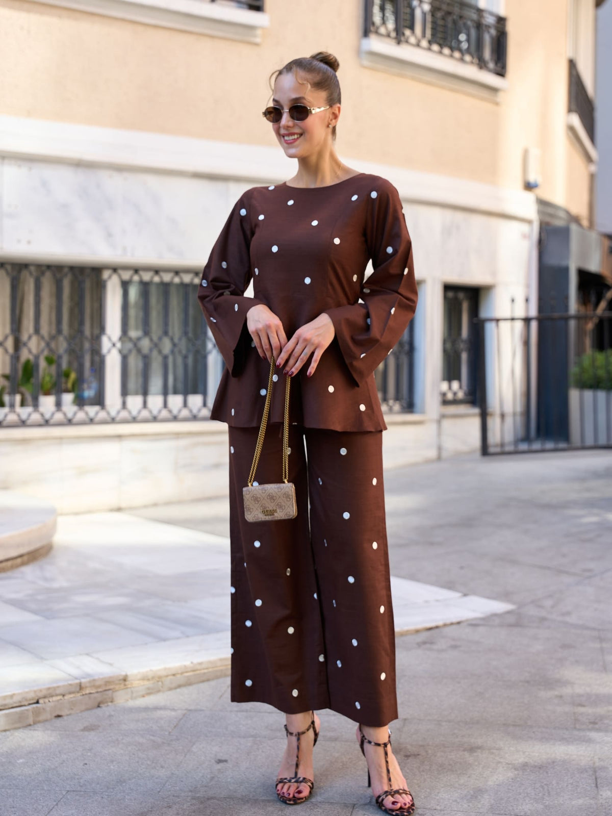 Ricci Polka Brown Pants