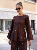 Ricci Polka Brown Shirt