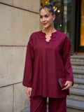 Fierro Maroon Chinese Knot Shirt