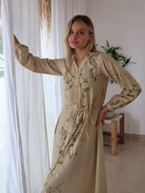 Soren Green Lace Long Dress