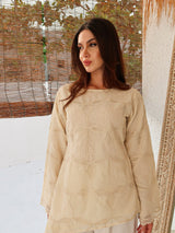 Rochelle Thread Embroidery Asymmetric Shirt
