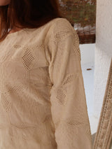 Rochelle Thread Embroidery Asymmetric Shirt
