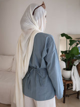 Friuli Blue Pleated Summer Shirt