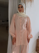 Zimmy Pink Bowknots Texture Shirt