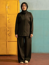 Zhen Black Active Zipper Jacket
