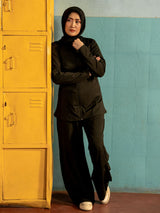 Zhen Black Active Zipper Jacket
