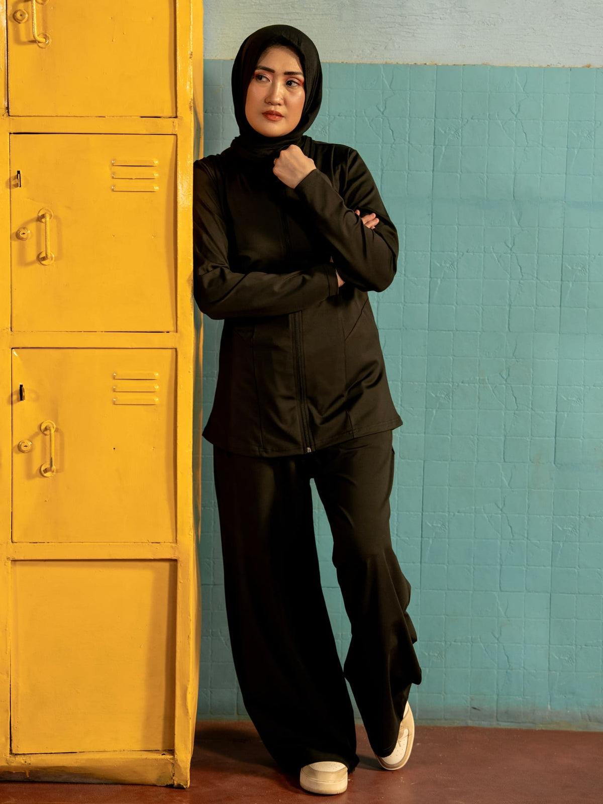 Zhen Black Active Zipper Jacket