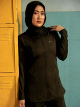 Zhen Black Active Zipper Jacket