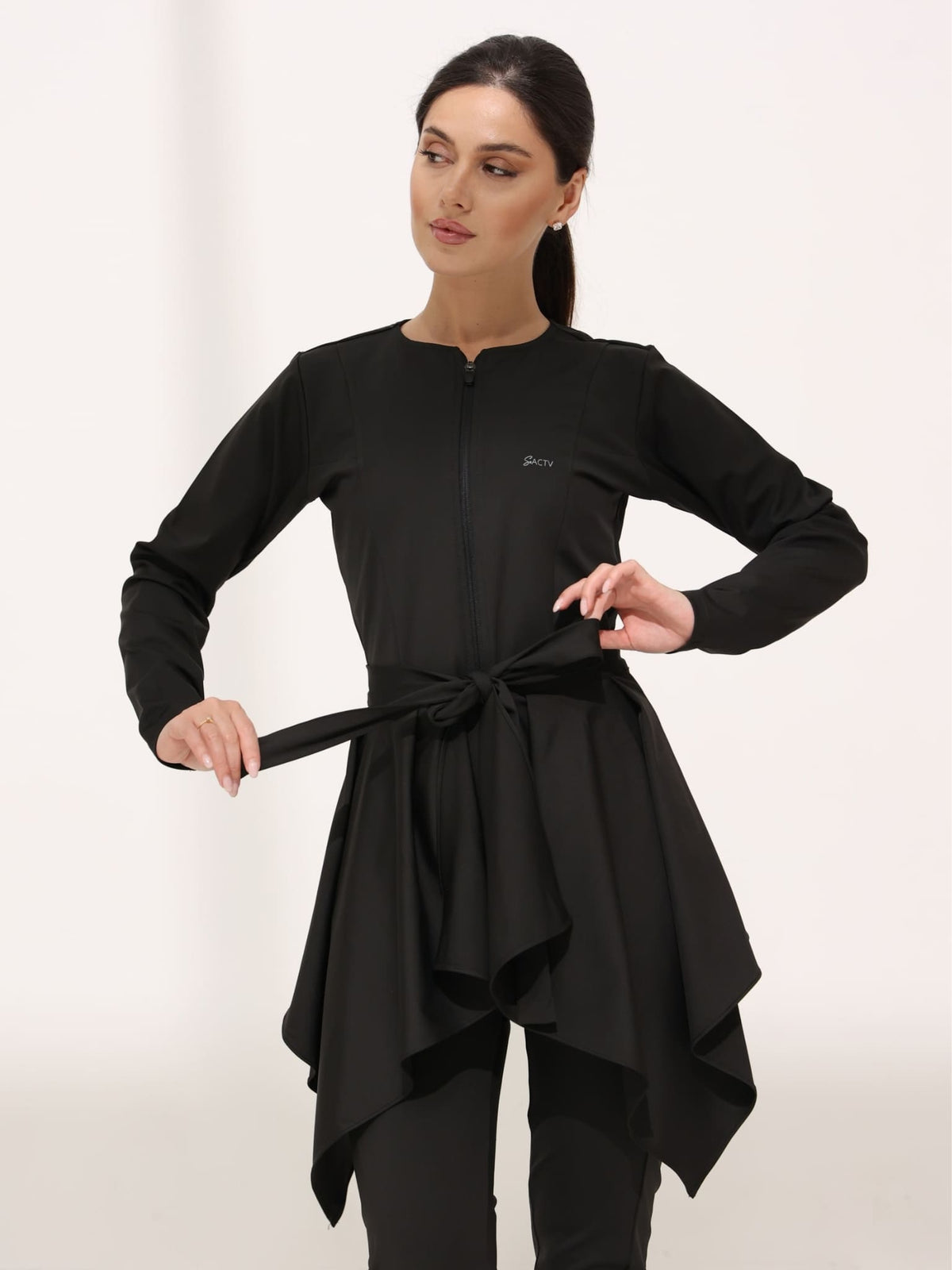 Zion Black Waist Cover Up