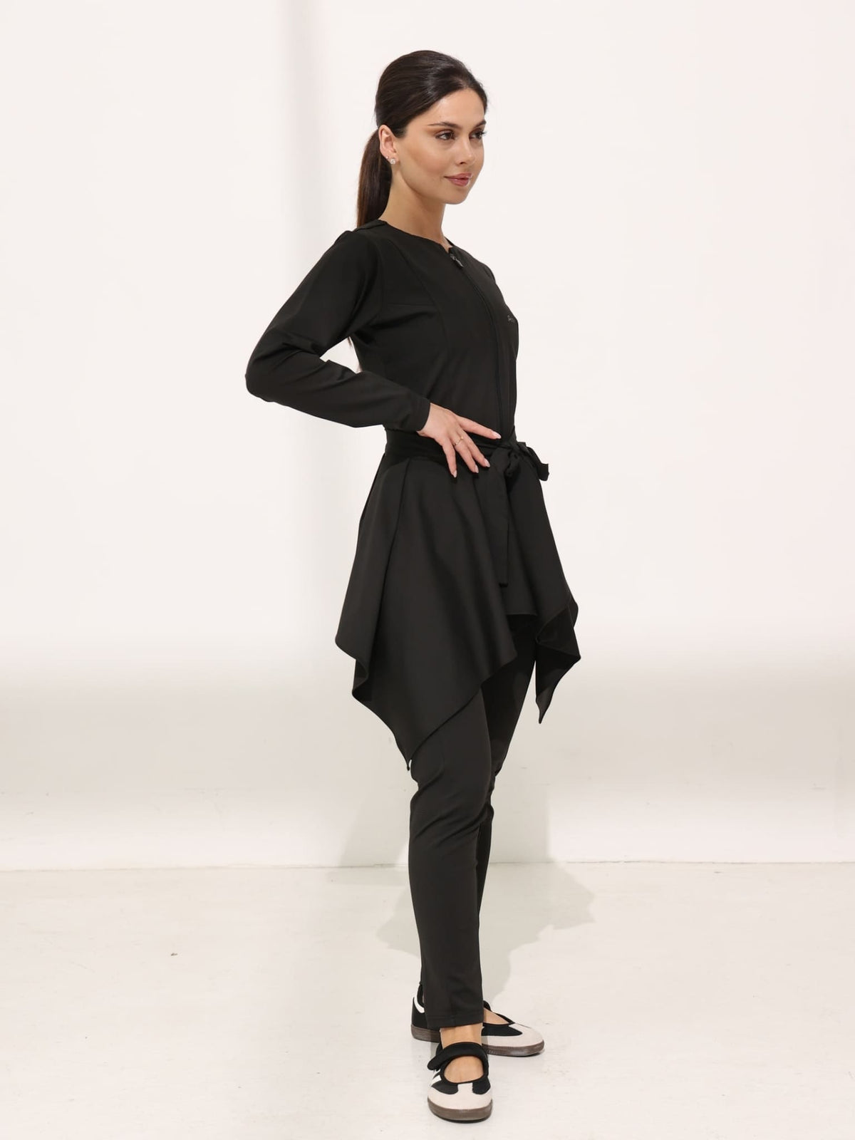 Zion Black Waist Cover Up