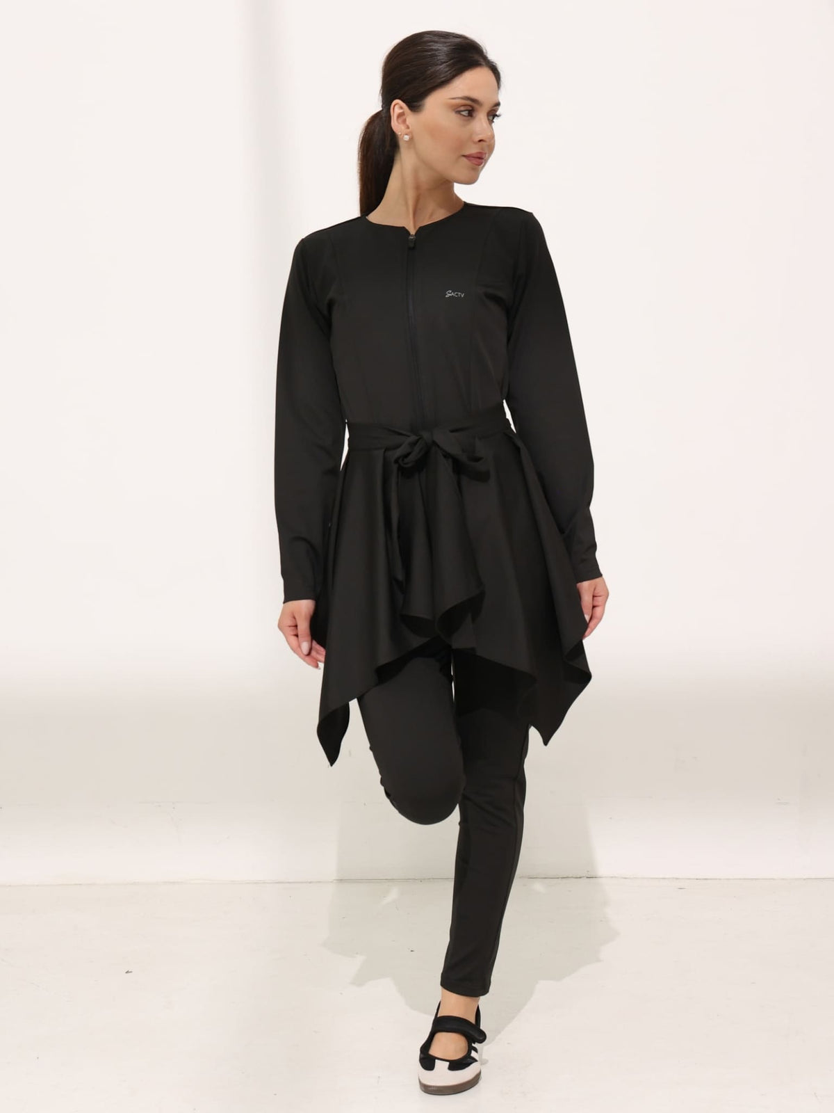 Zion Black Waist Cover Up