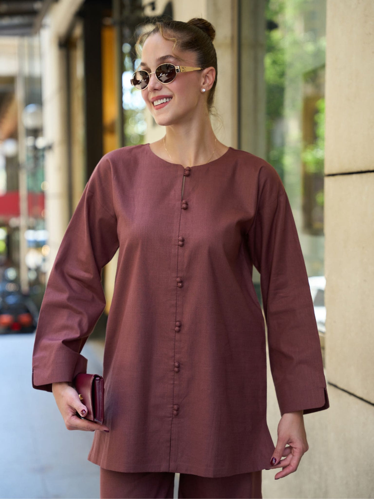 Nerissa Twin Button Closure Shirt