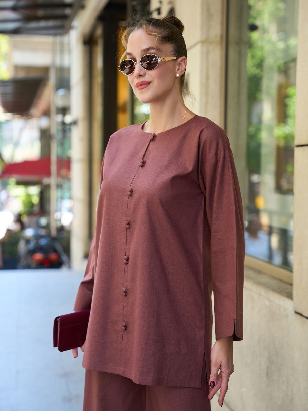 Nerissa Twin Button Closure Shirt