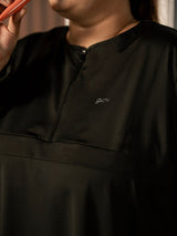 Onyx Black Active Zipper Flap Shirt