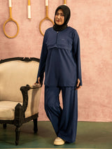 Arlo Blue Active Wide Leg Pants
