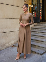 Havanah Olive Zipper Panel Dress