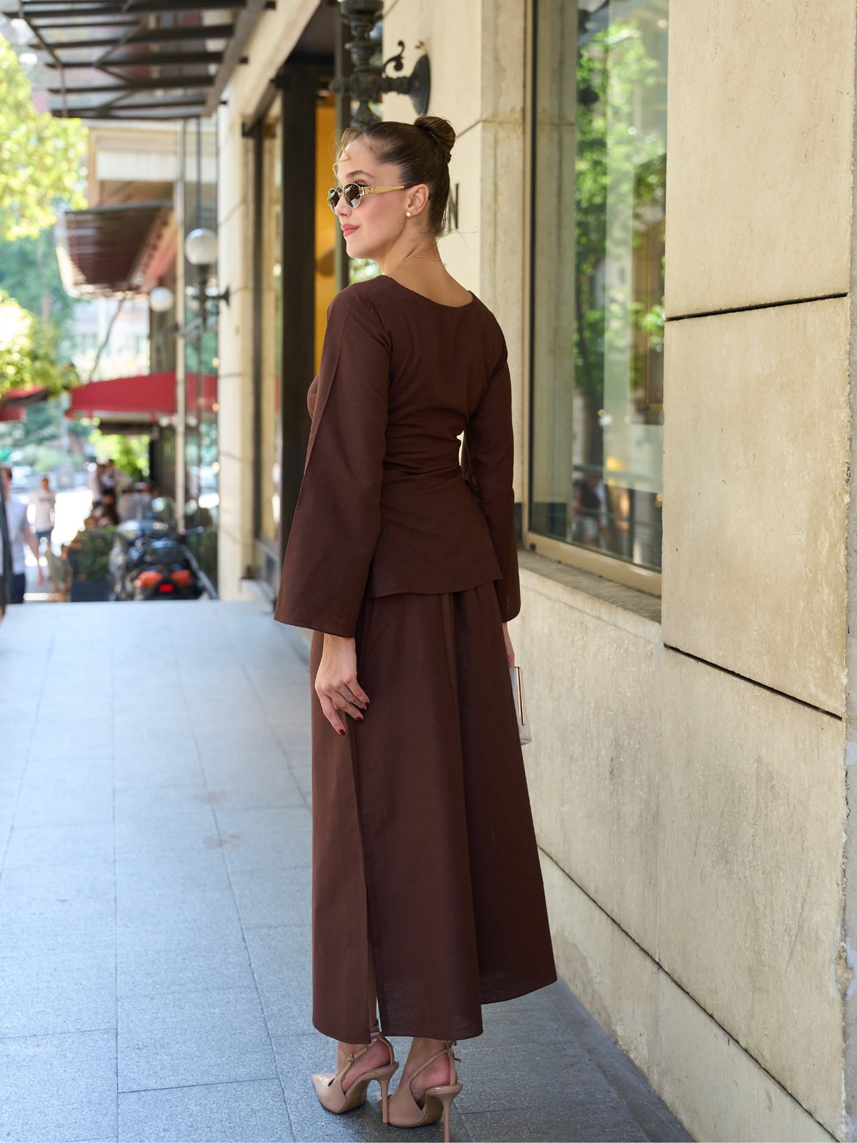 Kristy Tapered Slit Skirt