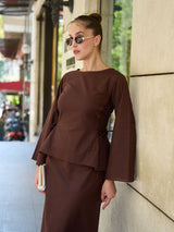Kristy Tapered Slit Skirt