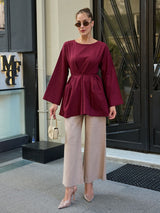 Pinnella Maroon Pinched Shirt