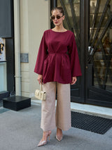 Pinnella Maroon Pinched Shirt